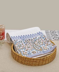 White Coffee Paisley Cotton Honeycomb Towel