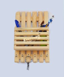 Wooden Key Holder, Design : Multi-functional for Pen Magazine Storage