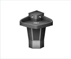 Double Station Corner Lavatory System Wash Fountain