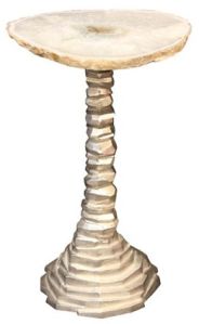 Agate Slice Metal Table