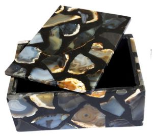Grey Agate Black Base Box