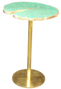 Lotus Malachite Inlay Table