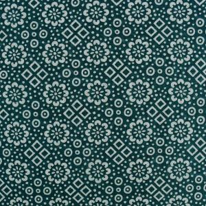 Cotton Aegean Blue Printed Woven Fabric
