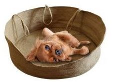 3 Loop Handle Jute Bed For Small Dogs And Cats
