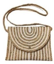 Beige Jute Braided Sling Bag
