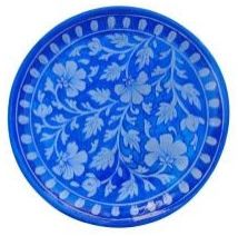 Indigo Garden Blue Pottery Decorative Plate