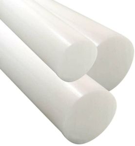 Cylindrical White Delrin Rod
