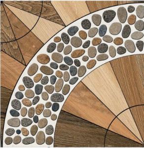 Ceramic Arch Stone Wood Designer Tiles 40 X 40 Cm
