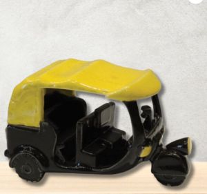 Stoneware Clay Auto Rickshaw Stone Table Top