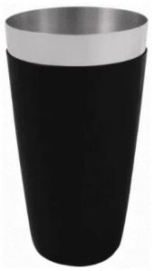 Vinyl Bar Shaker With Weighted Bottom 28 OZ – Black