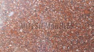 Bush Hammered Rajshree Red Granite Slabs, Color : Multicolors