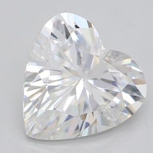 White Heart Shaped Moissanite Stone