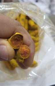 Double Polished Turmeric Finger, Color : Yellow