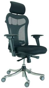 Plastic Sri Industries High Back Mesh Office Chair, Color : Black