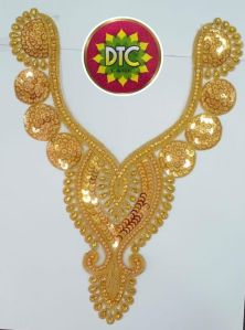 Neck Patch Laces, Color : Yellow, Technics : Attractive Pattern