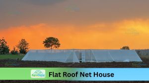 Flat Roof Net House with Rain Protection