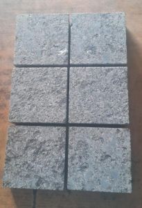 Flamed Steel Grey Granite Cobble Stone, Thickness : 20-40mm For Outdoor