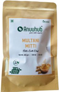 Earth Clay Anuuhub multani mitti powder, Packaging Type : White