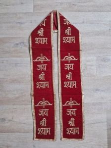 Jay Shree Shyam Embroidery Work on Velvet Patka / Dupatta