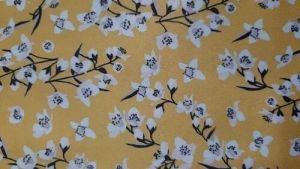 Yellow Digital Print Polyester Fabric