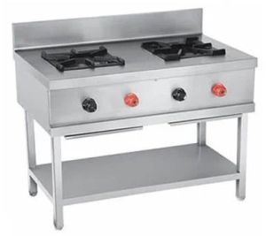 2 Stainless Steel Double Burner Indian Cooking