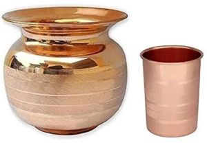 Round Original Copper Chombu Lota