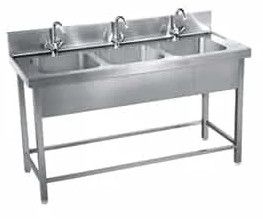 SS Three Compartment Sink, For Commercial Kitchen