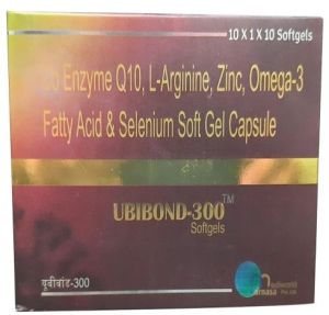 Ubibond 300 Capsules, Packaging Type : Box