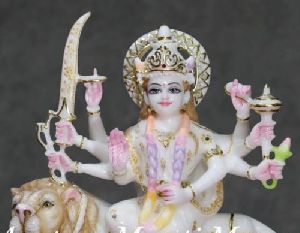 White Marble Durga Mata Statue