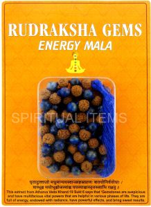 Lapis Lazuli Rudraksha Mala
