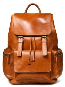 AB08 Anfaal Minimalist Leather Day Backpack