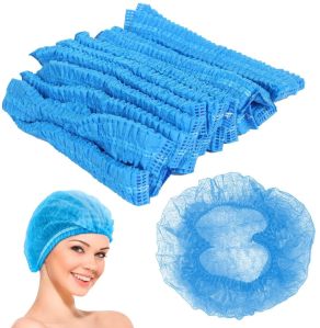 Plain Bouffant Head Caps Shower Wear