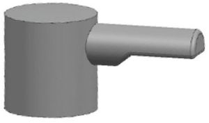 Metal Turbo Step 80 Faucet Handle, Color : Gray