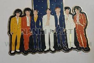 Brass BTS Enamel Lapel Pin