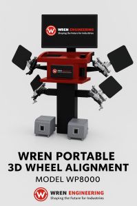 Wren Portable 3d Wheel Alignment Model Tfp-8000, Color : Red