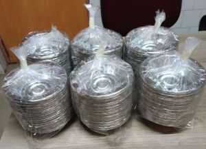 Silver Round Paper Dona, Thickness : 0-5mm, Technics : Machine Made