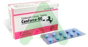 Cenforce 50 Mg Tablet, Packaging Type : Box, Pack Size : 10*10