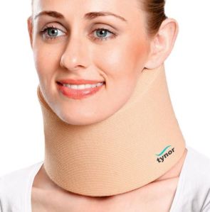 Tynor Cure Plain Cotton Soft Cervical Collar, Color : Creamy Belt