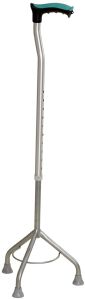 Tynor Cure Plain Aluminum Tripod Walking Stick, Color : Grey