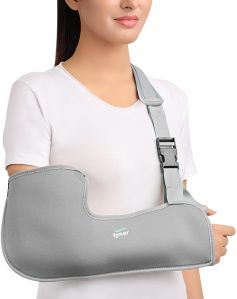 Tynor Cure Plain Nylon Tropical Pouch Arm Sling, Color : Grey