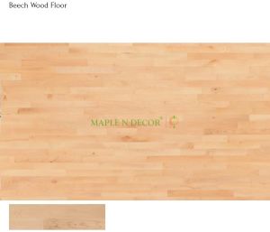 Plain Polished Junckers Beech Harmony Harwood Flooring Natural