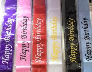 Multicolor Happy Birthday Sash