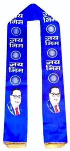 Polyester Printed Jai Bhim Muffler, Color : Blue