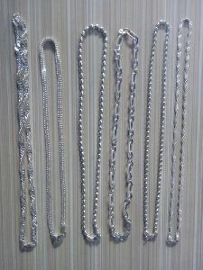 Polished Ladies Silver Chains 18, 20, 22, 24 Inches