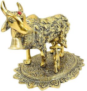 7x10x8 Inch Aluminium Kamdhenu Cow Statue
