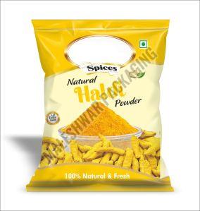 Printed Plastic Natural Haldi Packaging Pouches