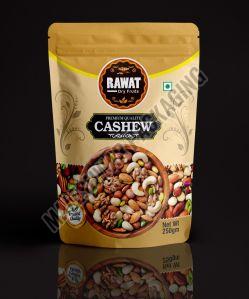 Printed Plastic Premium Cashew Nuts Standup Zipper Pouches