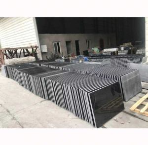 Bush Hammered Black Galaxy Granite, Packing Material : Wood Boxes