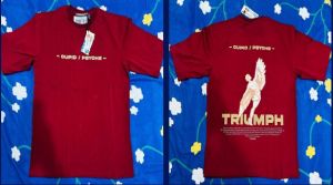 Cotton Maroon DTF Printed T Shirt