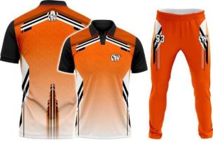 Half Sleeves Mens Orange Dry Fit Tracksuit